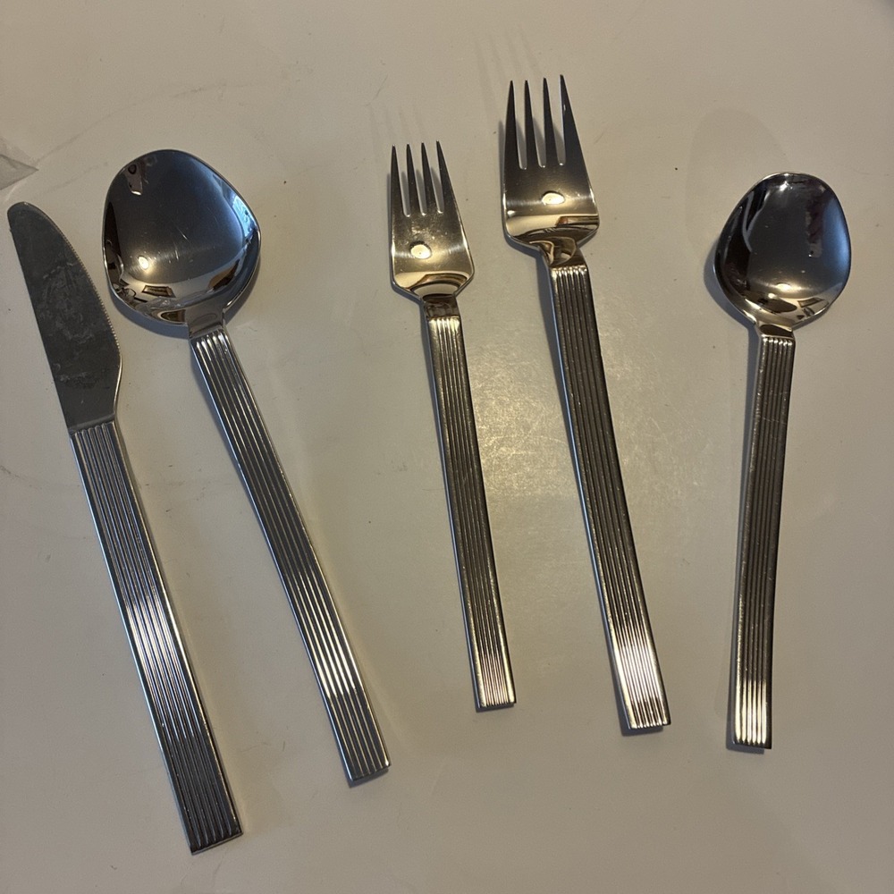 Vtg 5 Piece Place Setting ZANI, Italy, Carla Nencioni & Armando Flatware